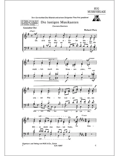Die lustigen Musikanten (Text von C.Brentano)